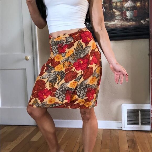 Silks by st Gillian floral beautiful wrap skirt - Picture 1 of 5